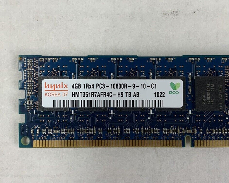 Hynix 24GB Kit 6x4GB 1Rx4 PC3-10600R-9-10-C1 HMT351R7AFR4C-H9 TB AB Server Ram