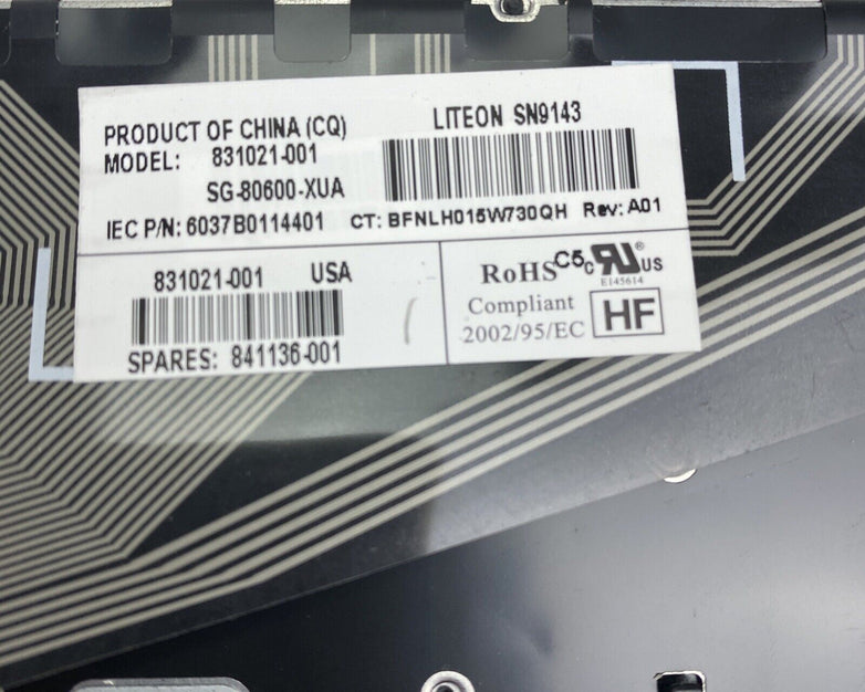 HP 831021-001 ProBook 15.6" 650 G2 Laptop USA Keyboard