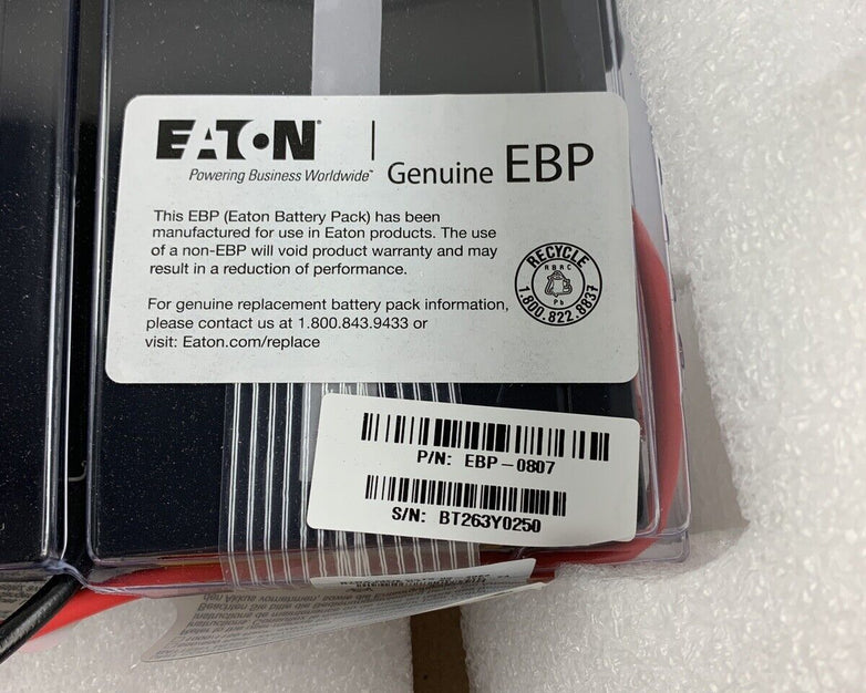 Eaton EBP-0807 Replacement Battery Pack Old Stock MFG 02/2024 Recharge 12/2024