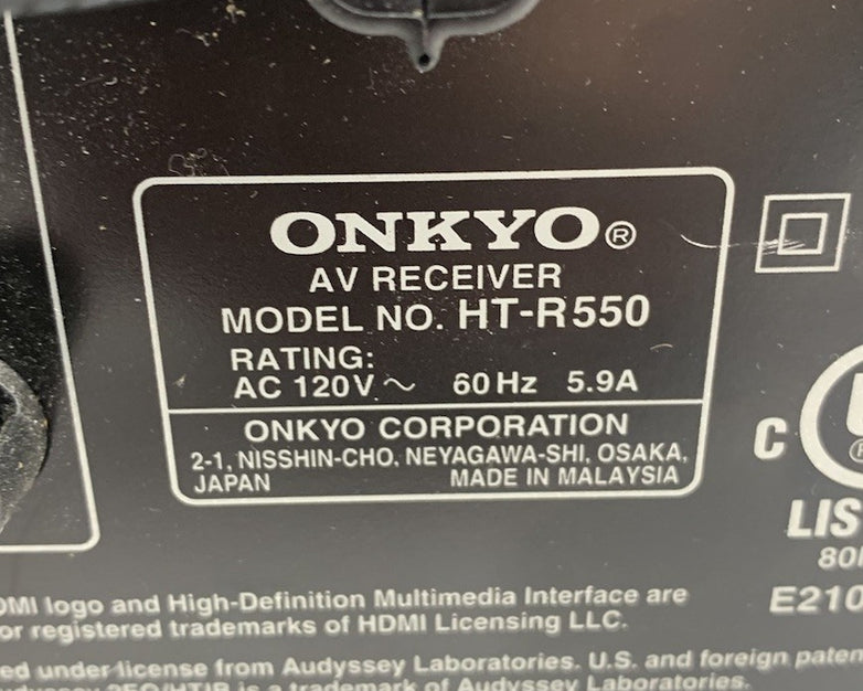 Onkyo HT-R550 Home Theater AV Receiver