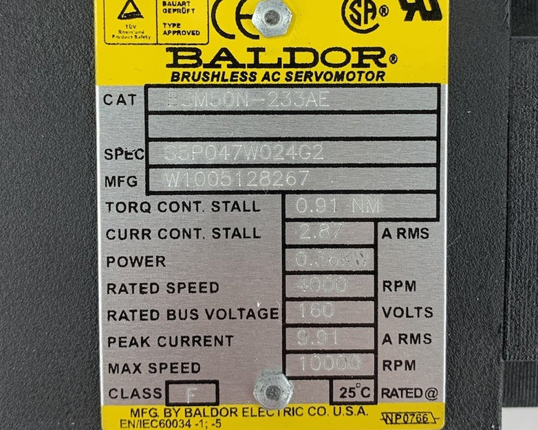 Baldor BSM50N-233AE Bushless AC Servermotor