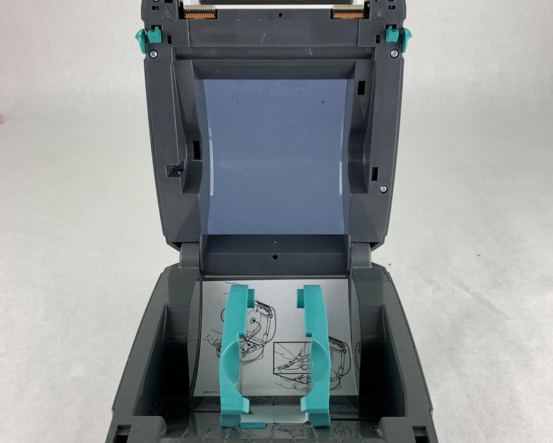 Zebra GX420t Thermal Label Printer Bad Roller For Parts and Repair No AC Adapter