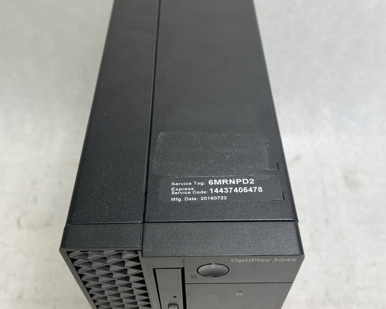 Dell Optiplex 3046 SFF Intel Core i3-6100 3.7GHz 8GB RAM No HDD No OS