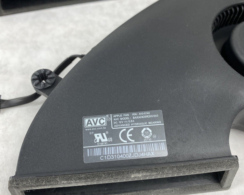 Lot( 2 ) Apple 610-00142 BAKA0925R2HV003 12V 0.65A CPU HSF Coolin Fan from A1418