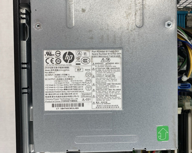 HP Compaq Elite 8300 SFF Intel Core i3-3220 3.30GHz 4GB RAM No HDD No OS