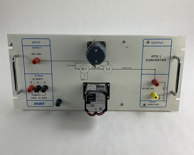 Lab-Volt 3593-K0 Industrial RTD/I Converter Untested