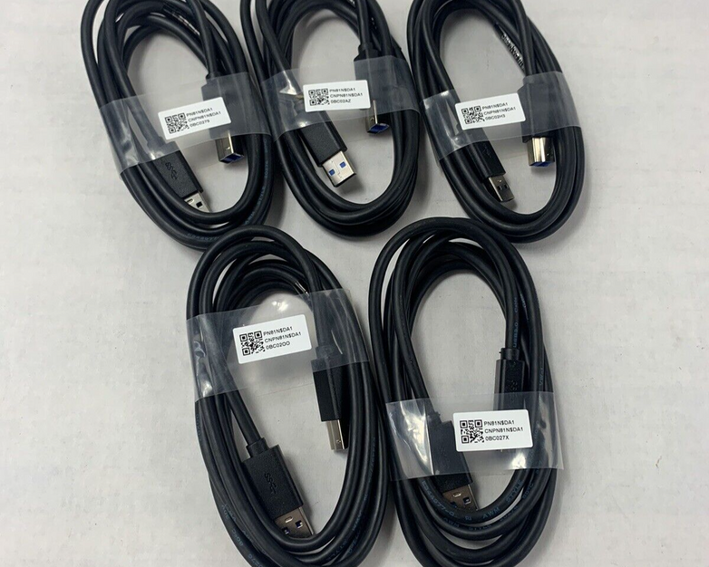 Lot 5 Dell PN81N 6F USB 3.0 Type AB A Male to B Male Cable AB MM Cord