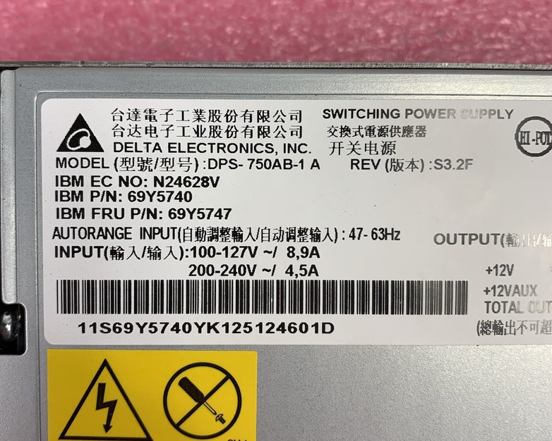 Delta Electronics DPS-750AB-1 A Rev S3.2F 750W Switching Power Supply