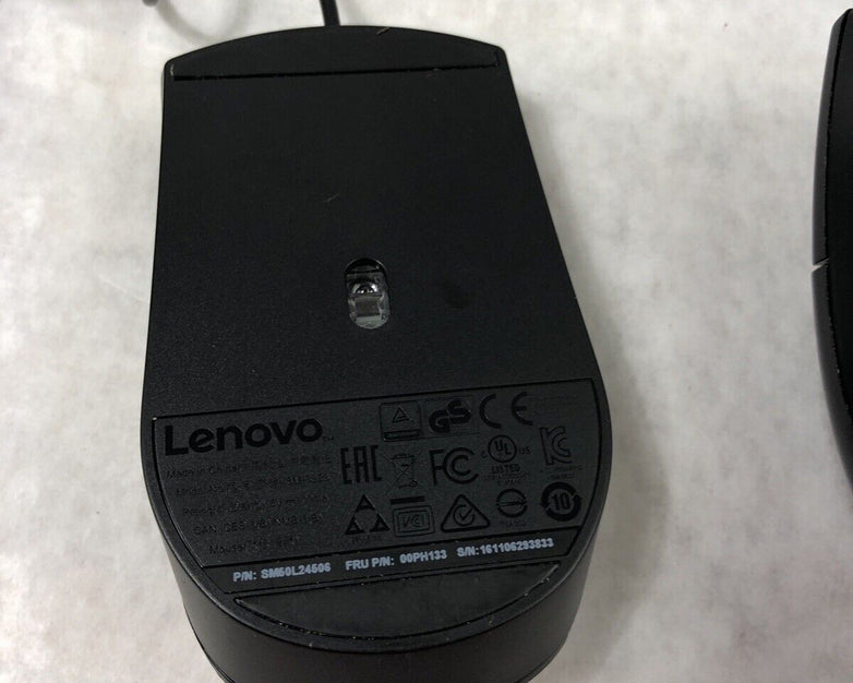 Assorted Lenovo Wired USB Mice - 2 45J4889 - 1 0PH133 - 1 03X6861 (Lot of 4)
