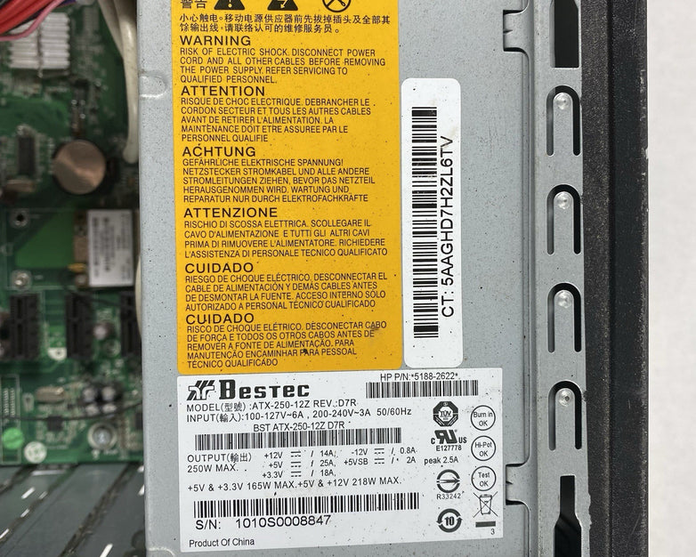 HP P6616F MT AMD Phenom 2 x4 830 2.80GHz 4GB RAM No HDD No OS