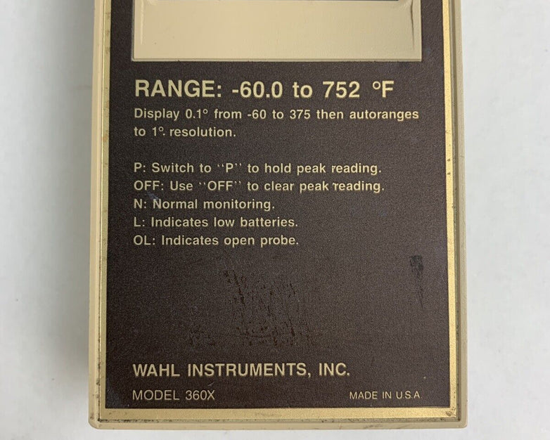 Wahl 360X Microprocessor Circuit Heat-Prober Thermometer Power Tested
