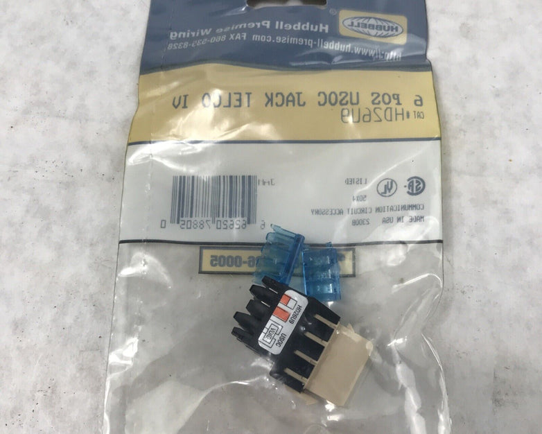 Hubbell Premise Wiring HD26U9 6 Position Wired Jack Coms Circuit Accessory