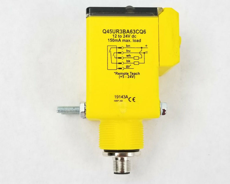 Banner Q45UR3BA63CQ6 Remote Ultrasonic Sensor 12 - 24 VDC 150 mA