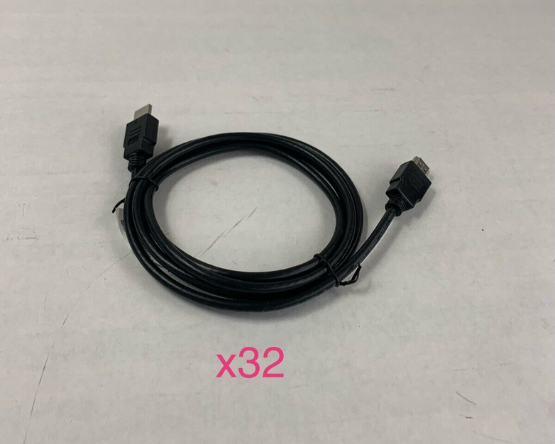 Mixed Lot of 32 HDMI Cord Cables 80°C 30V 6ft