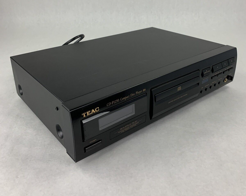 Teac CD-P1250 CD Player Tested has Bad CD Tray For Parts and Repair