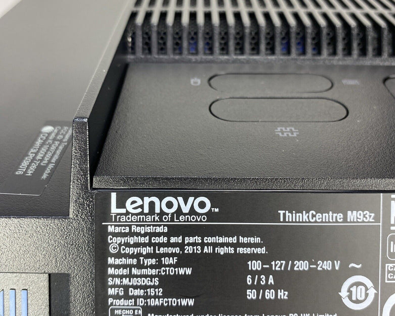Lenovo ThinkCentre M93z 23" AIO Intel Core i5-4590S 3.0GHz 8GB RAM No HDD OS