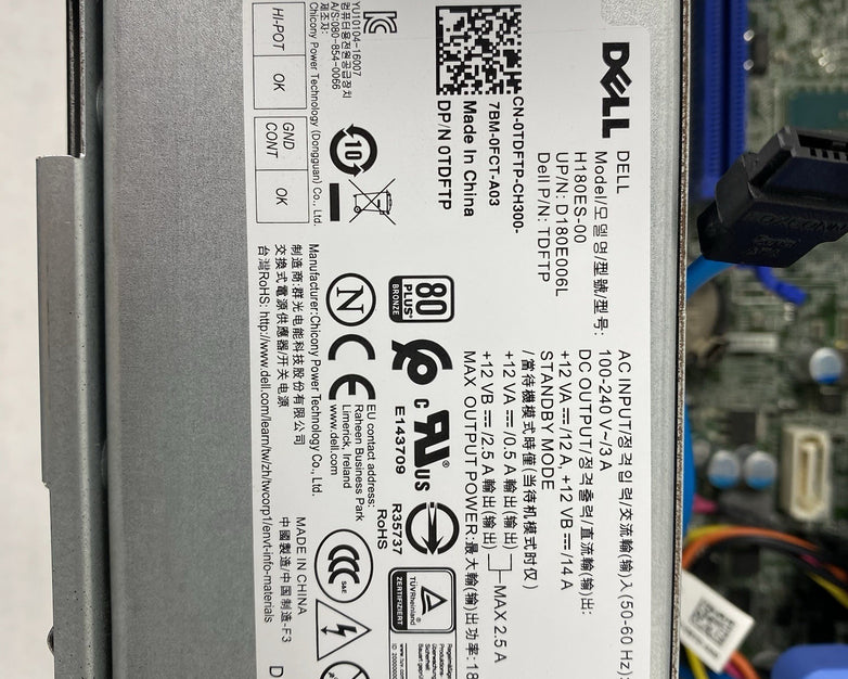 Dell OptiPlex 5050 SFF Intel Core i7-7700 3.60GHz 8GB RAM No HDD No OS
