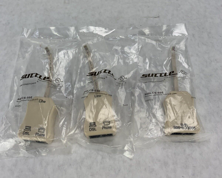 Lot of 3 Suttle 900LCS-50E In-Line Adapter Single Line