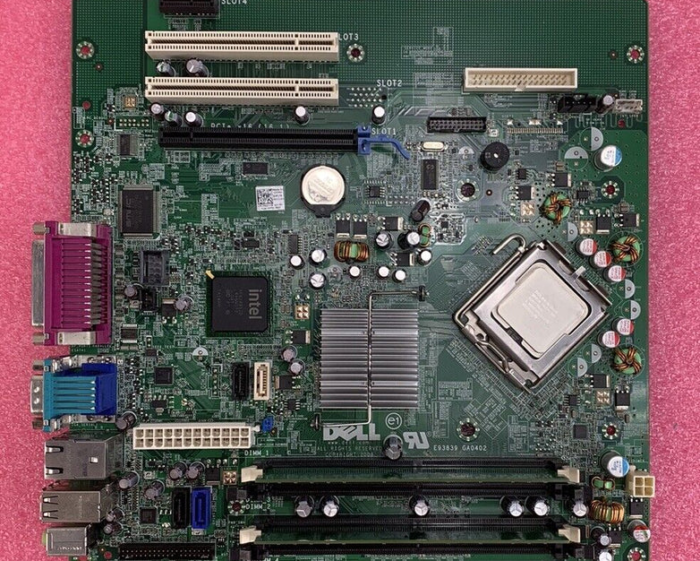 Dell OG214D Motherboard Intel Core 2 Duo E8400 3.00GHz 2GB RAM No Shield