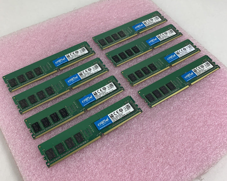 Crucial CT8G4DFS8213.C8FDD1 8 GB DDR4 Ram Memory2133 UDIMM 1.2V Lot of 8