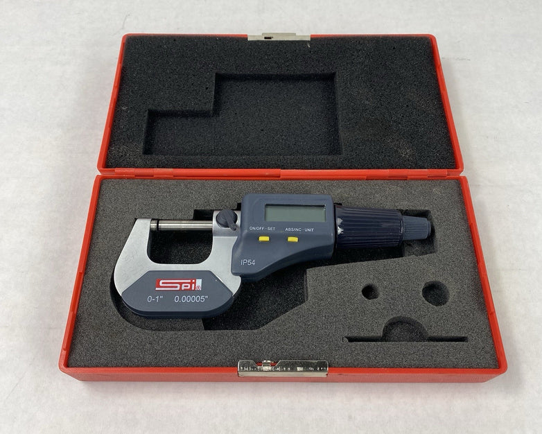 SPi Mechanical IP54 0-1" 0.00005" Outside Micrometer Untested