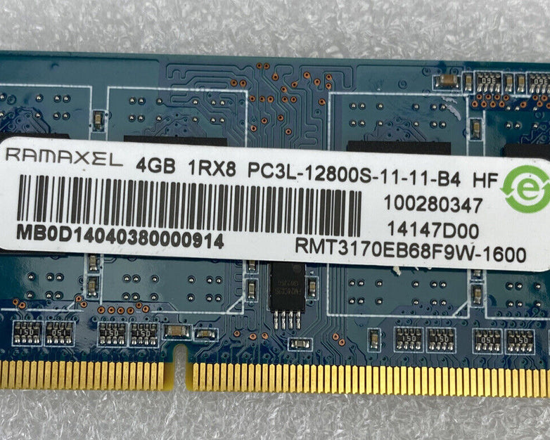 4X4GB Ramaxel RMT3170EB68F9W-1600 PC3-12800 DDR3 1600MHz Laptop Memory RAM