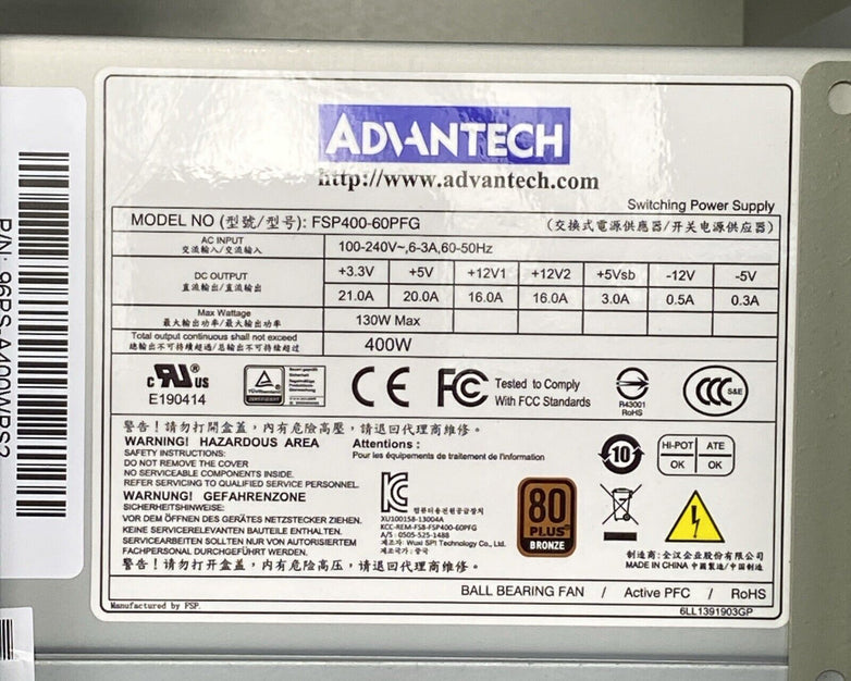 Advantech PCA-6028 Intel Core i7-4770s 3.1GHz 16GB RAM No HDD No OS