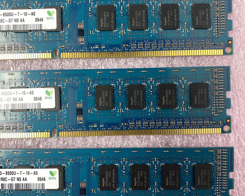 1GB Hynix HMT112U6BFR8C-G7 1Rx8 PC3-8500U DDR3 Non-ECC Desktop RAM (Lot of 10)
