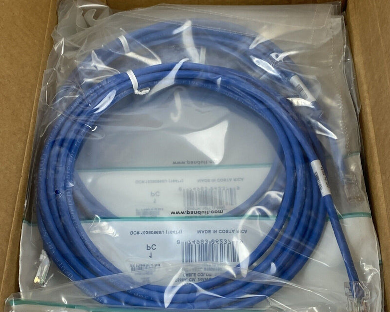 Lot of 10 Panduit UTPCH3YLY 10ft Blue TX5E UTP Patch Cord T568A