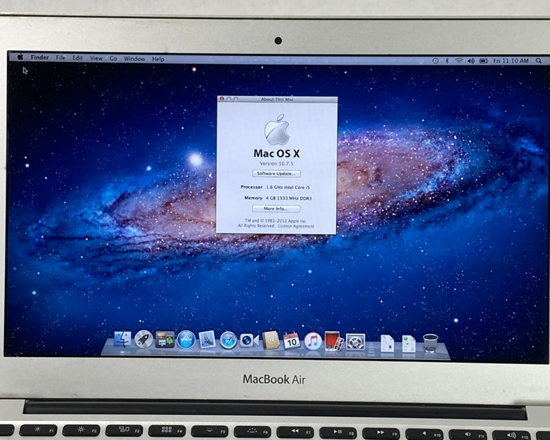 Apple MacBook Air A1370 2011 11" 1.6GHz Core i5 4GB RAM 120GB SSD os10.7.5