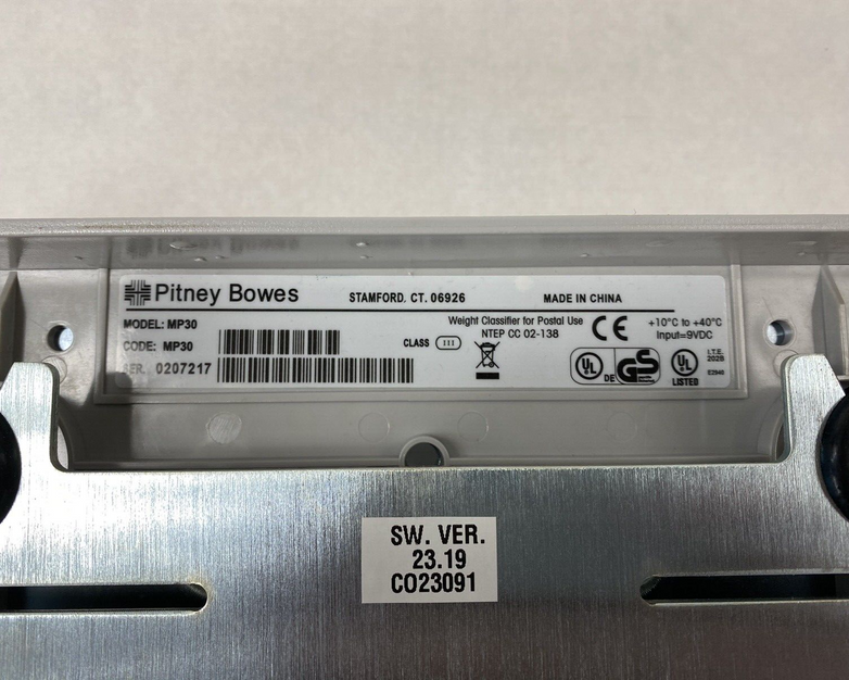 Pitney Bowes MP30 Scale Weight Classifier for Postal Use Untested