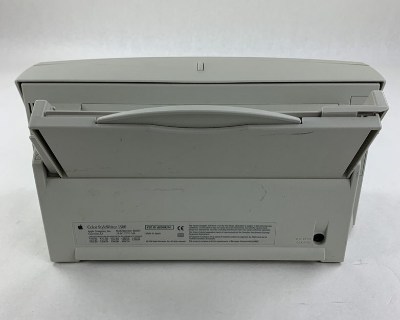 Apple M3374 Printer Vintage Color Style Writer 1500 Powers On W/ Power Supply
