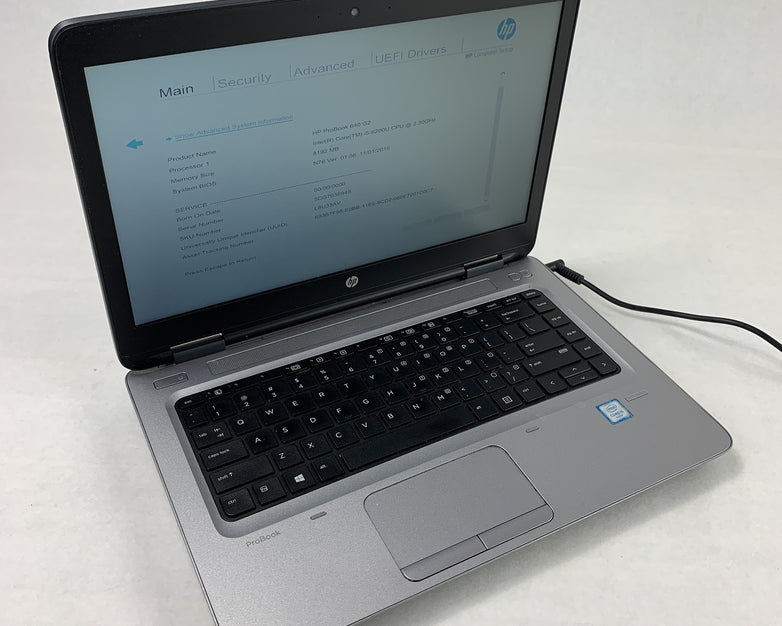HP ProBook 640 G2 14" Intel Core i5-6200U 2.3 GHz 8 GB Ram No OS No HDD No AC