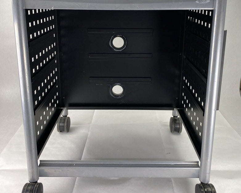Safco 1856BL Scoot Rolling Printer TV AV Stand 27x21x27" Black Tabletop