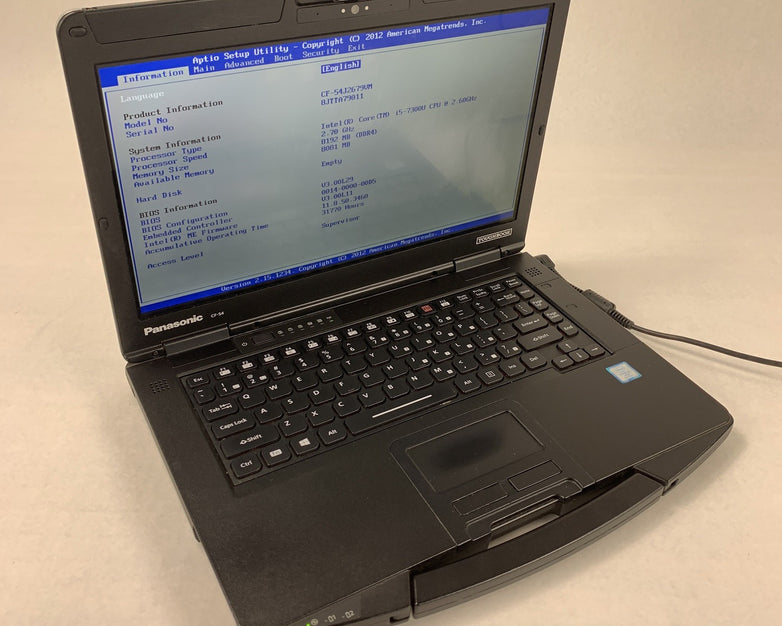 Panasonic Toughbook CF-54 14" Touch i5-7300U 2.6GHz 8GB RAM No Battery No HDD/OS