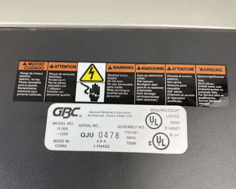 GBC Heat Seal H300 Professional Quality Pouch Laminator 12.5" Sealer