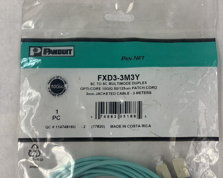 Lot of (4) PANDUIT FXD3-3M3Y / FXD33M3Y (NEW IN BOX)