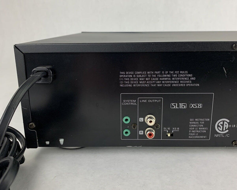 Kenwood CD-204 5-Disc CD Changer Missing Remote Broken Stop/Pause Buttons Tested
