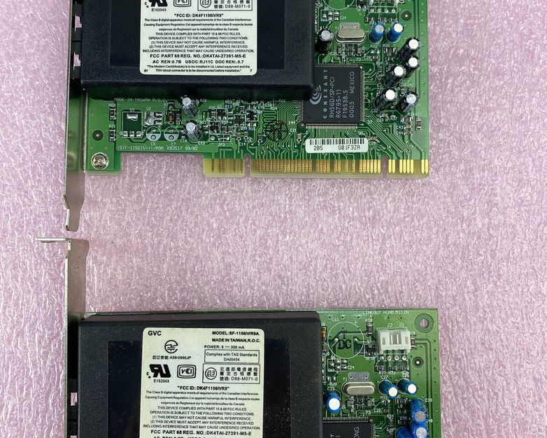 Gateway 6001260 SF-1156IV/R9A dialup faxmodem KB357 DK4F1156IVR9 Lot of 2