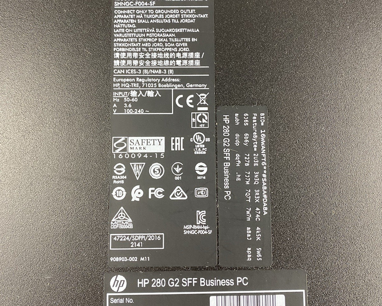 HP Compaq 280 G2 SFF Intel Core i3-6100 3.70GHz 4GB RAM No HDD No OS