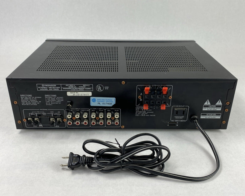 Pioneer SX-1300 Stereo Receiver Tested - No Remote