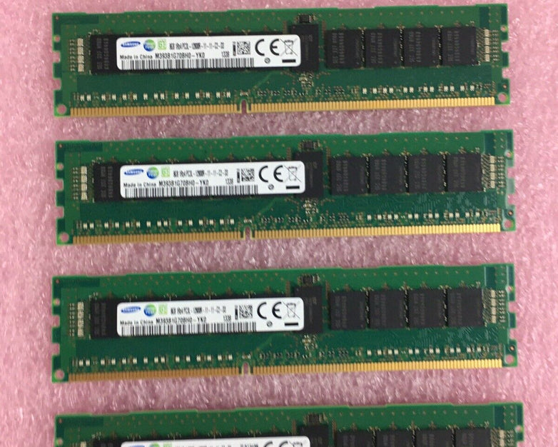 Lot of 4 Samsung 8 GB Ram M393B1G70BH0-YK0 DDR3-1600 PC3L-12800R Server Memory