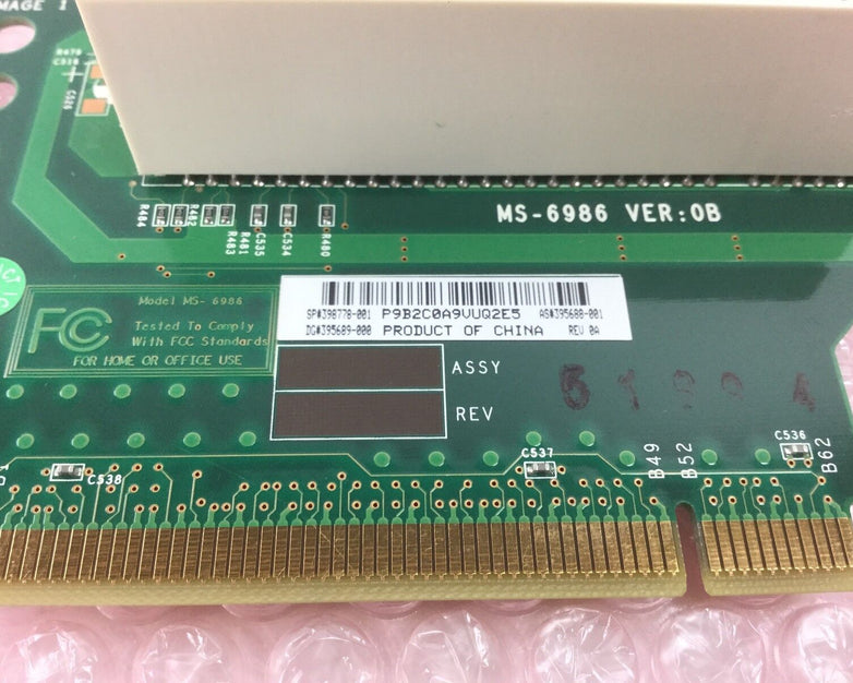 HP 398778-001-RFB D530 Backplane Riser Board
