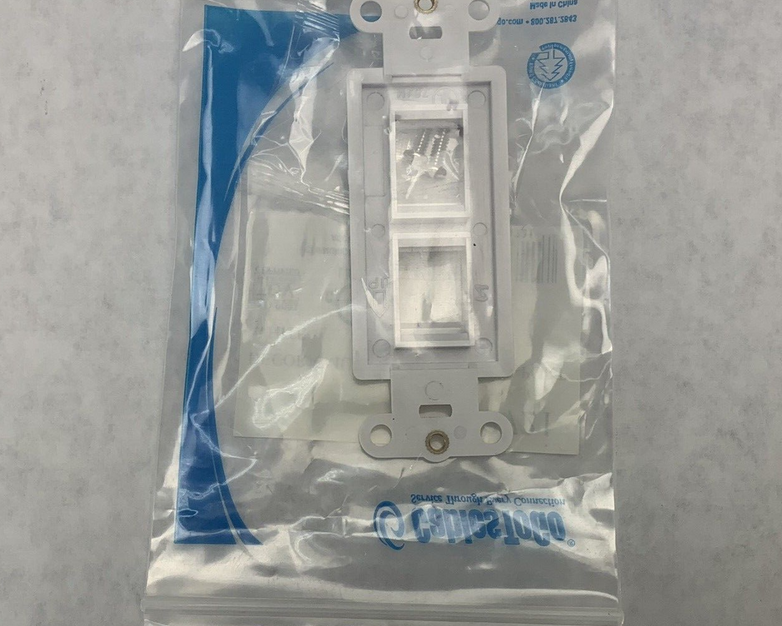 Lot of 5 C2G 03721 Multimedia 2-Port Wall Plate - White
