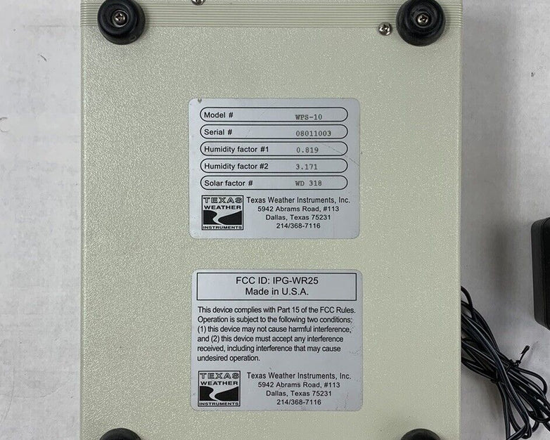Texas Weather Instruments Weather Processing System WPS-10
