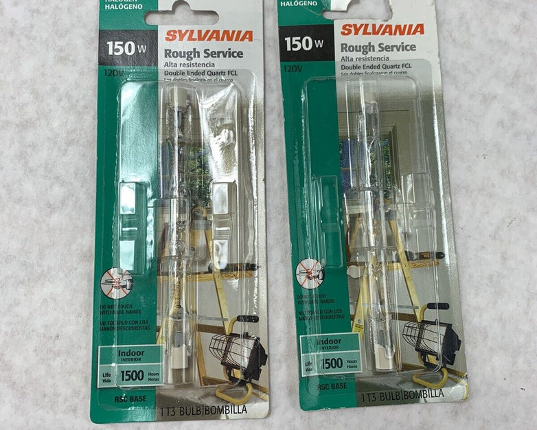 Lot of 2 Sylvania Double Ended Quartz 100w 120v 3 1/8”