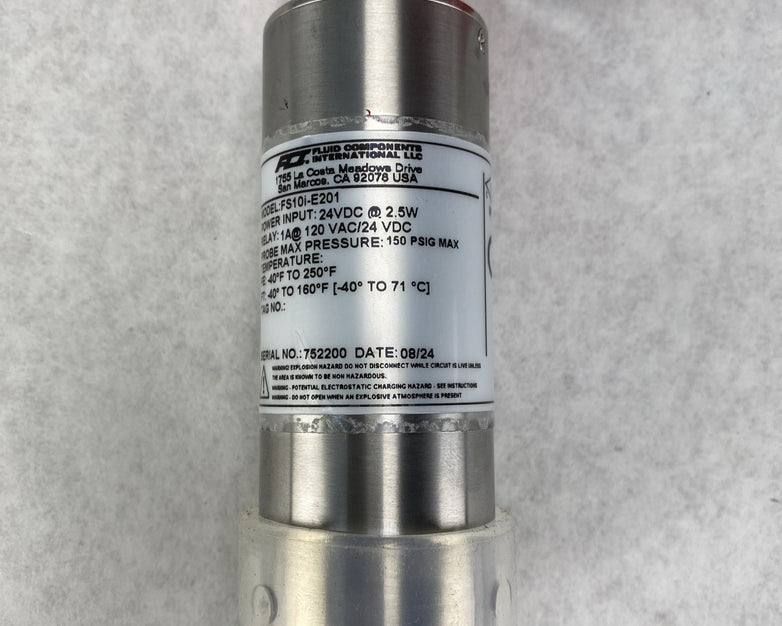 Fluid Components International FS10i-E201 Flow Switch + Monitor