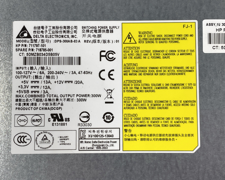 Delta Electronics DPS-300AB-83A Switching Power Supply Tested