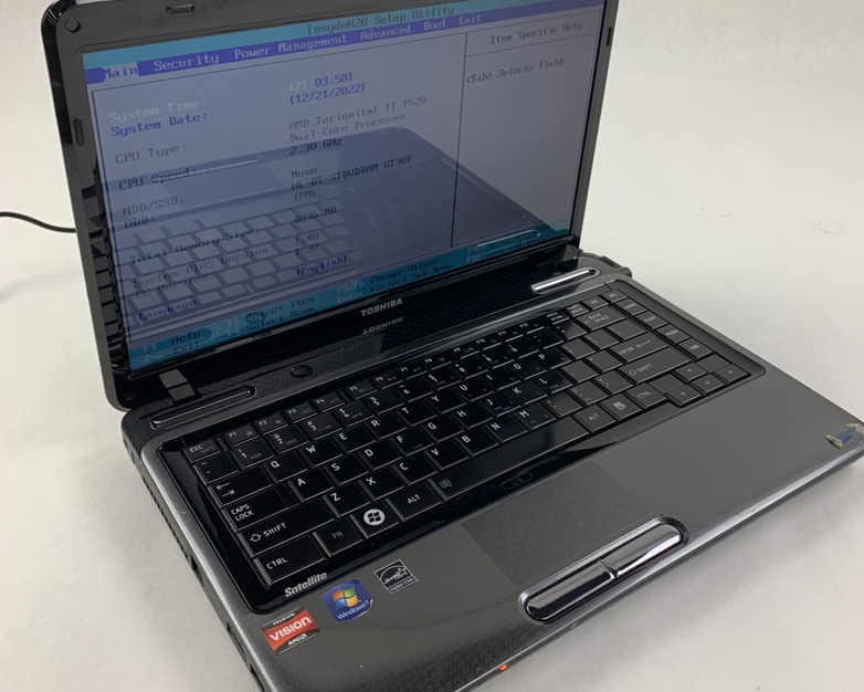 Toshiba Satellite L645D-S4030 14" Turion II 2.3 GHz 4 GB Ram No OS No HDD No AC
