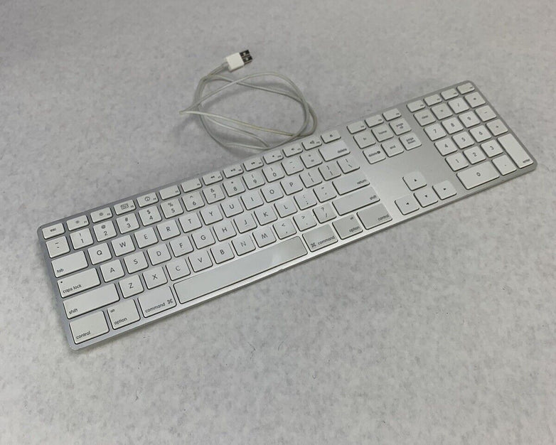 Apple Mac Keyboard Genuine A1243 USB Ultra Thin Aluminum Keypad Used